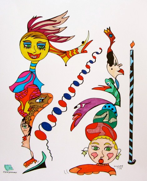 The Fun Is Where18" x 24" Watercolor & Acrylic