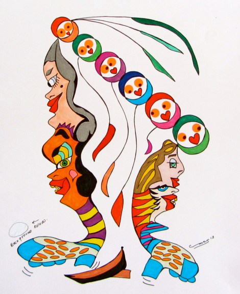 Lips For All18" x 24" Watercolor & Acrylic