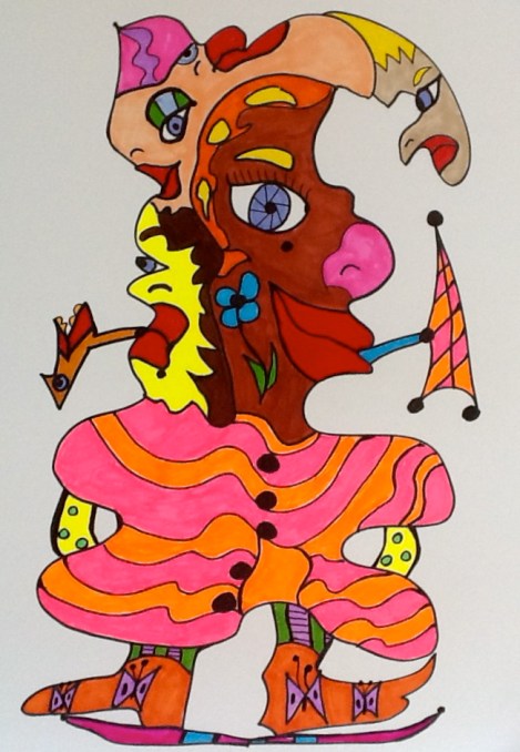 ON THE WAY 18" x 24" Acrylic & Watercolor