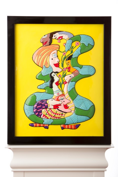 A Warm Green Body Is Cool 18" x 24" Fiberglass & Automotive Paint